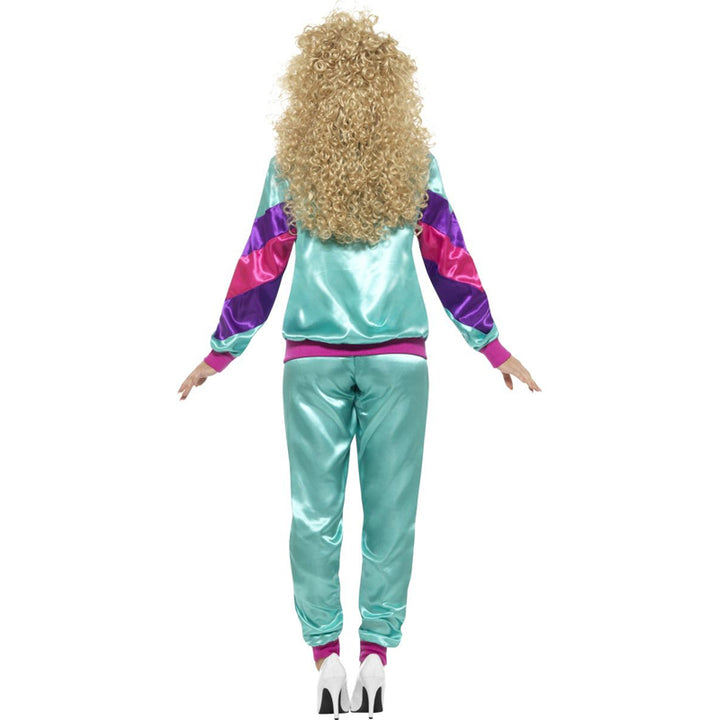 1980's Women's Shell Suit Costume - Teal