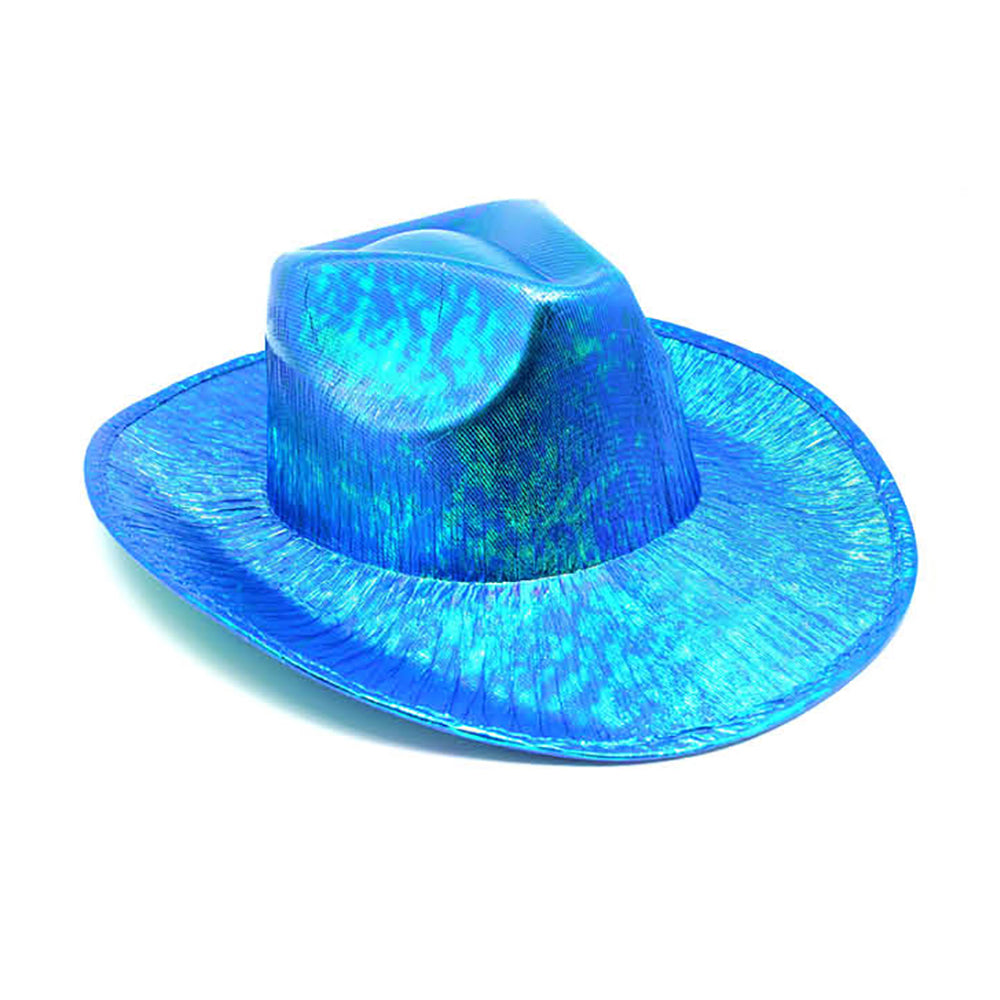 Iridescent Cowboy Hat - Blue