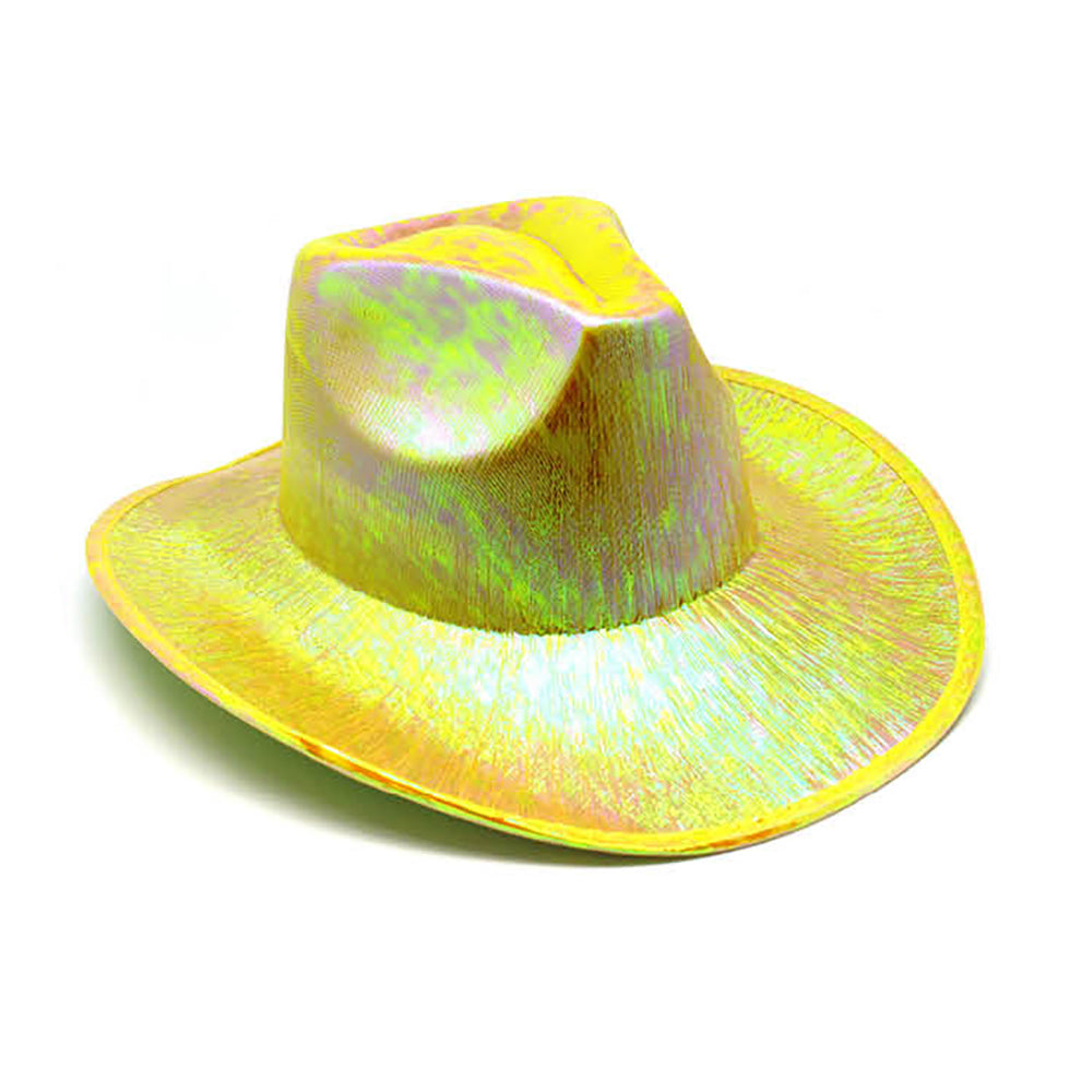 Iridescent Cowboy Hat - Yellow