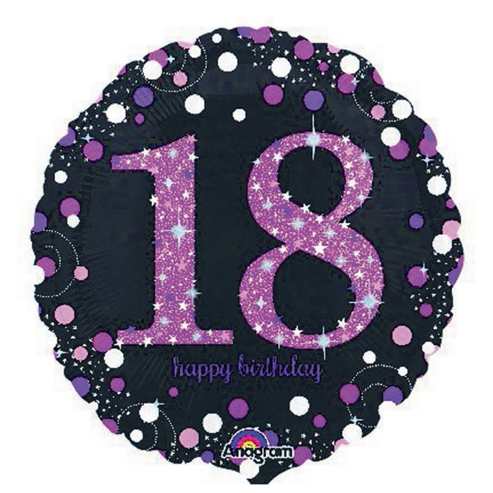 Holographic Pink Celebration 18 Balloon