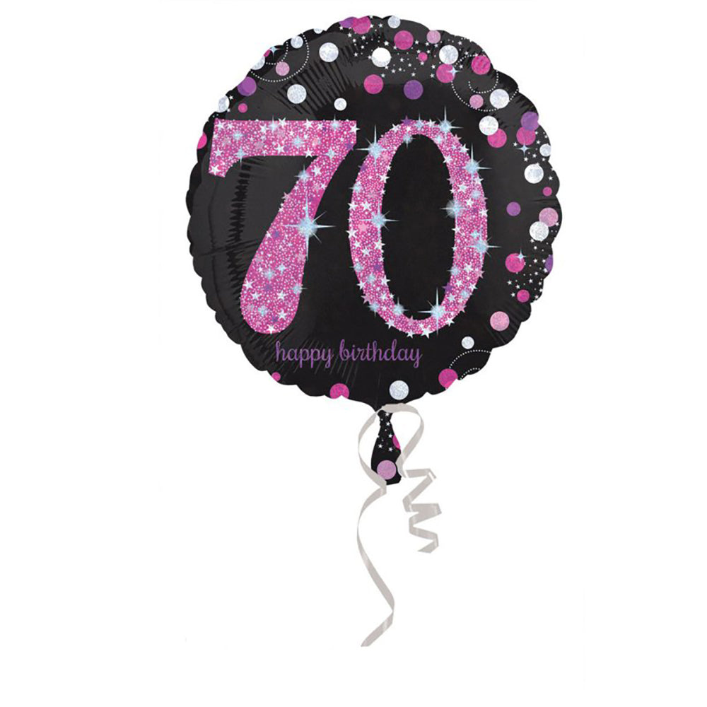 Holographic Pink Celebration 70 Balloon