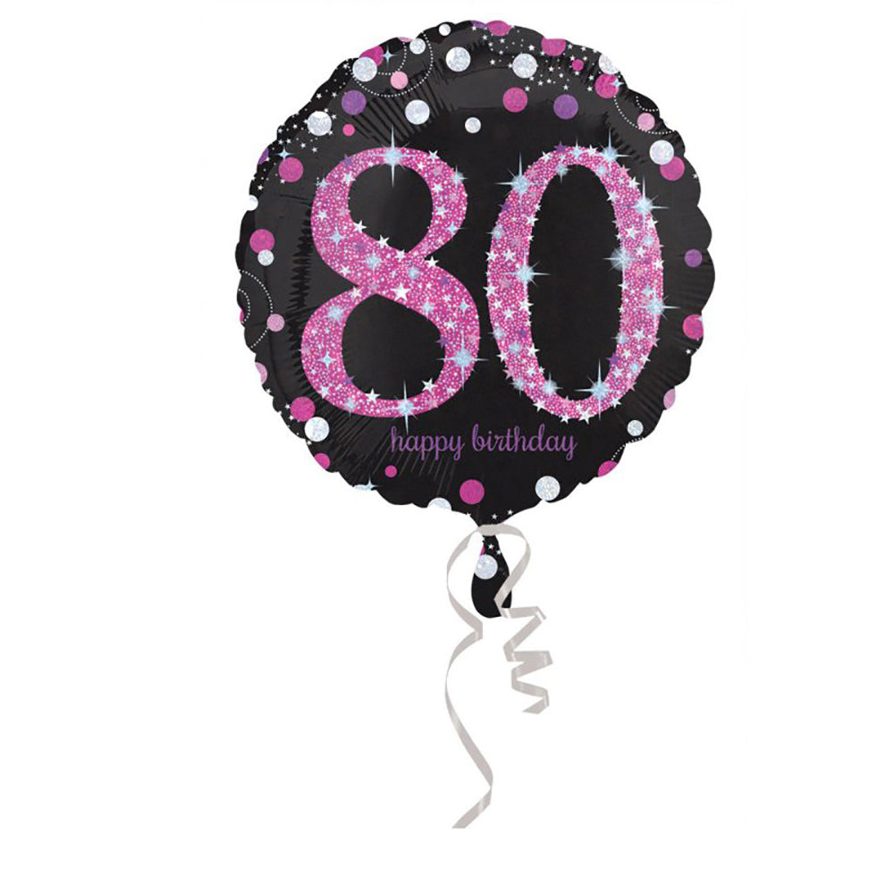 Holographic Pink Celebration 80 Balloon