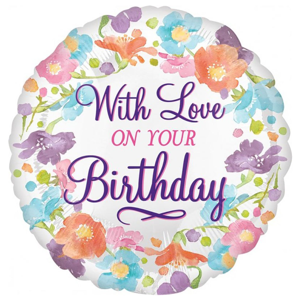 With Love On Your Birthday Balloon
