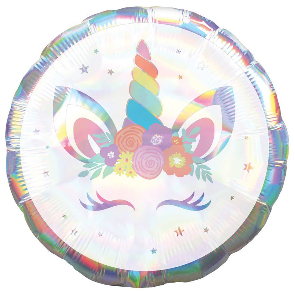 Supershape Holographic Unicorn Party Iridescent Balloon