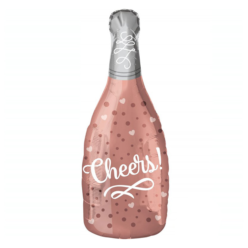 Supershape XL Cheers Rose Champagne Bottle Balloon