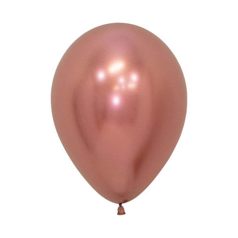 Metallic Reflex Rose Gold Latex Balloon