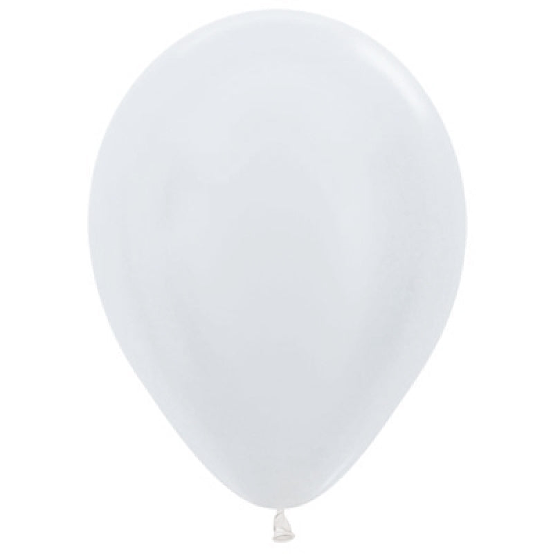 Satin White Latex Balloon