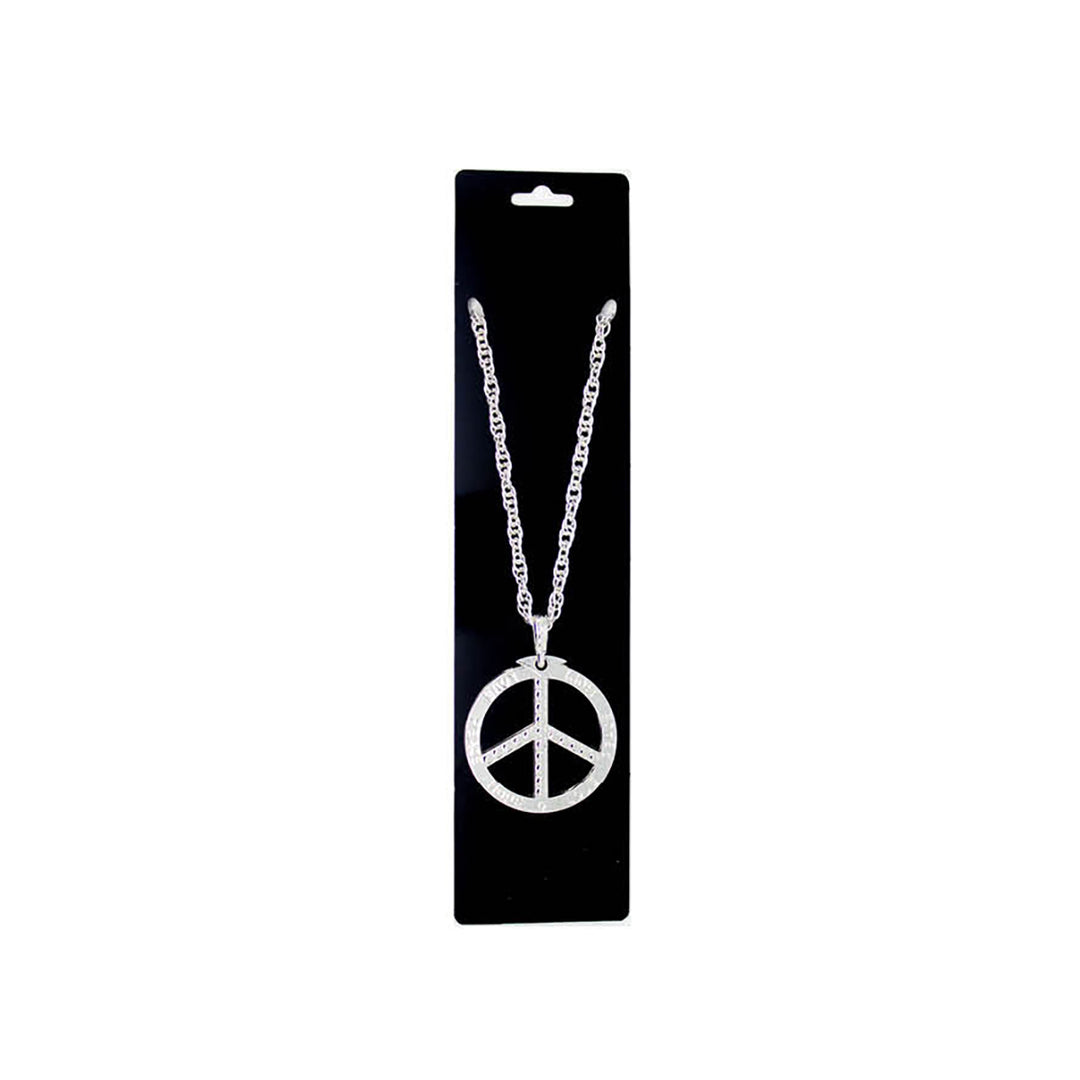 Silver Peace Sign Necklace