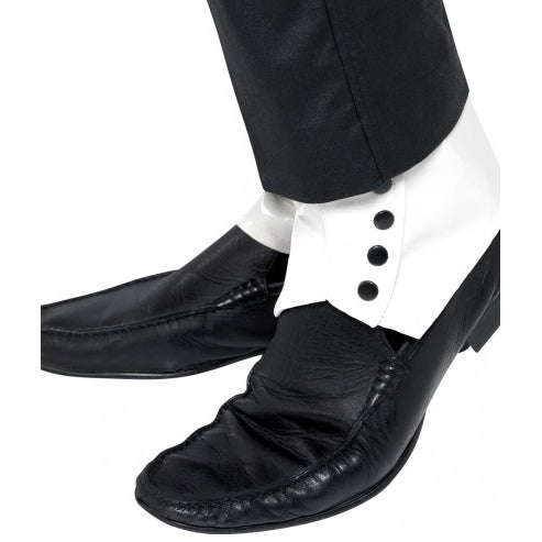Spats White and Black Buttons