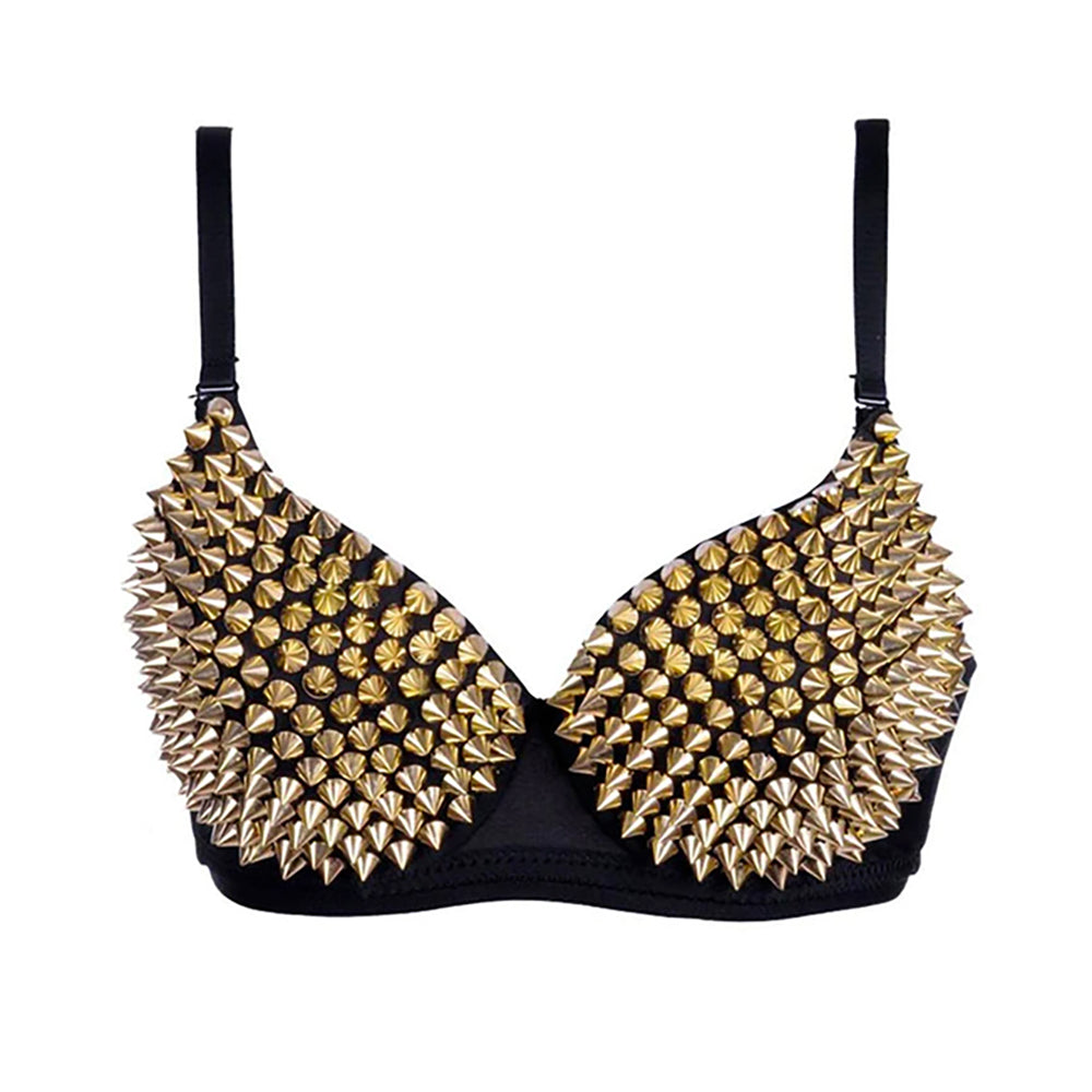 Spiky Gold Bra