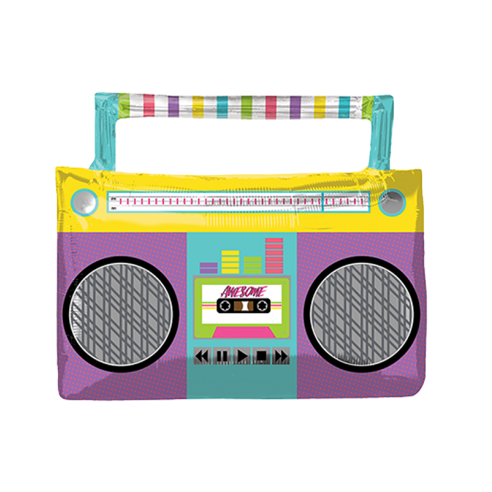 Supershape Awesome Party Boombox Foil Balloon