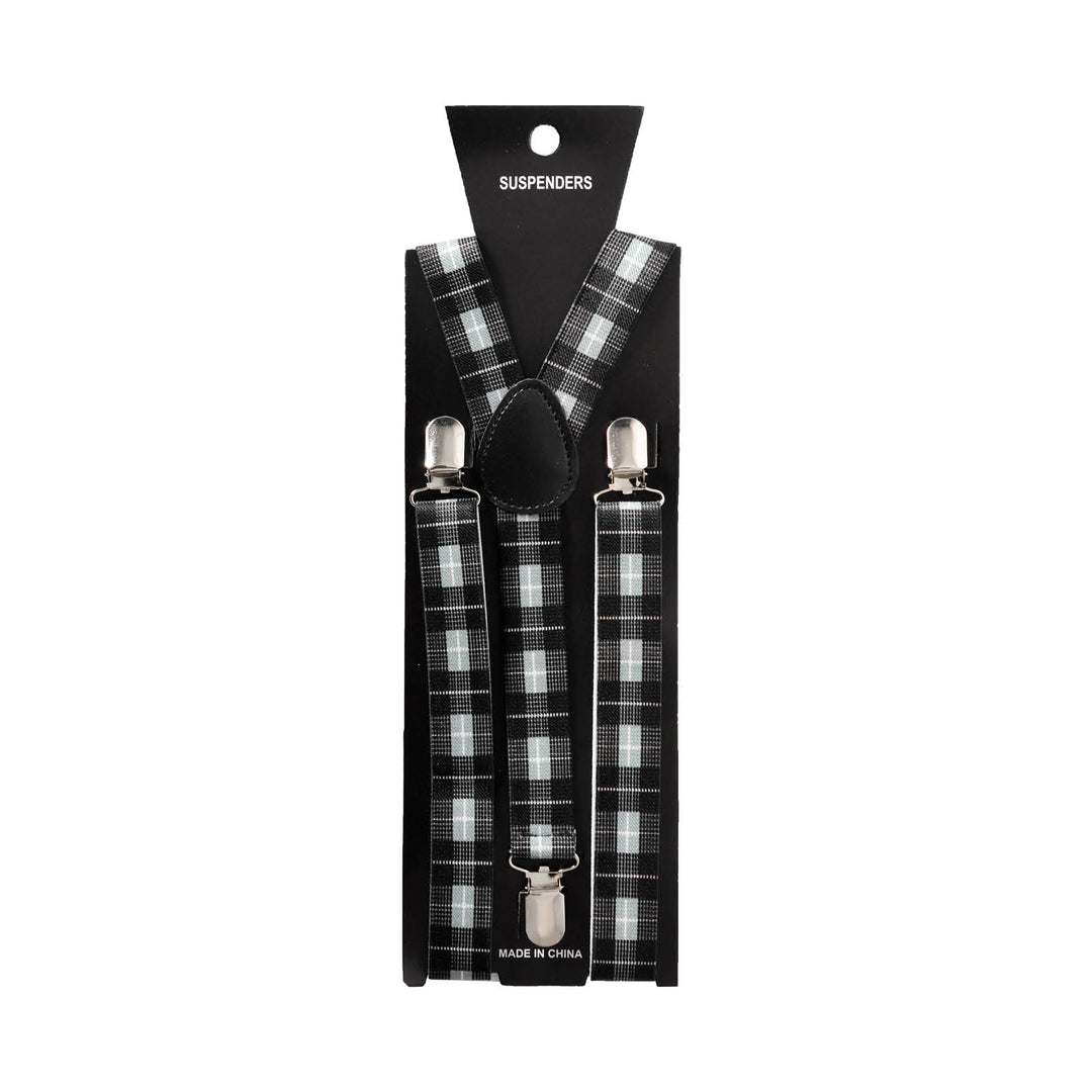 Suspenders - Tartan Checkered Dark Grandpa