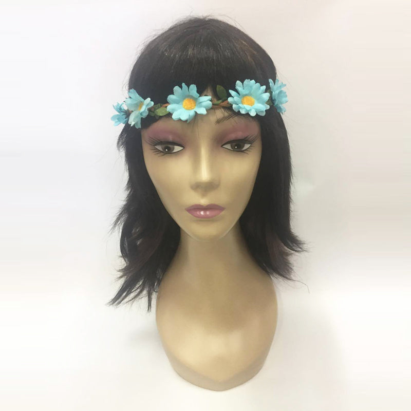 Blue Floral Hippie Headband