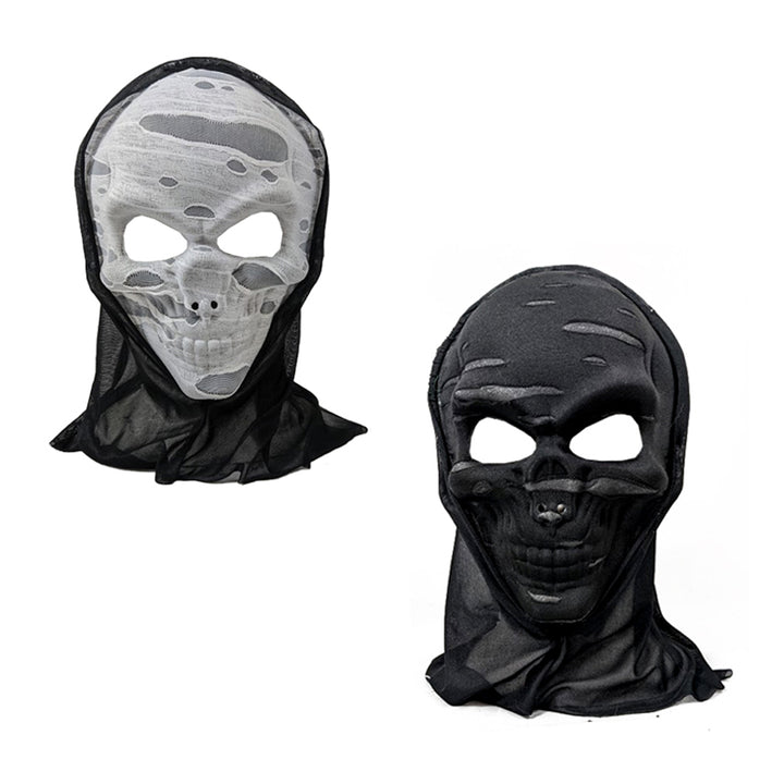 Hooded Tattered Skeleton Mask