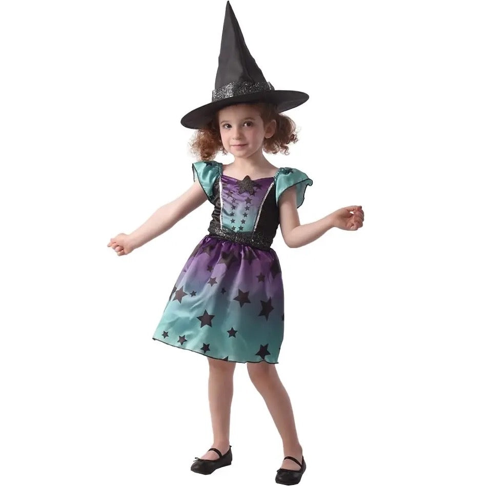 Toddler Starry Witch Dress with Hat