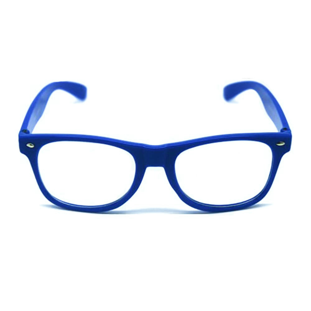 Party Glasses Wayfarers Clear - Blue